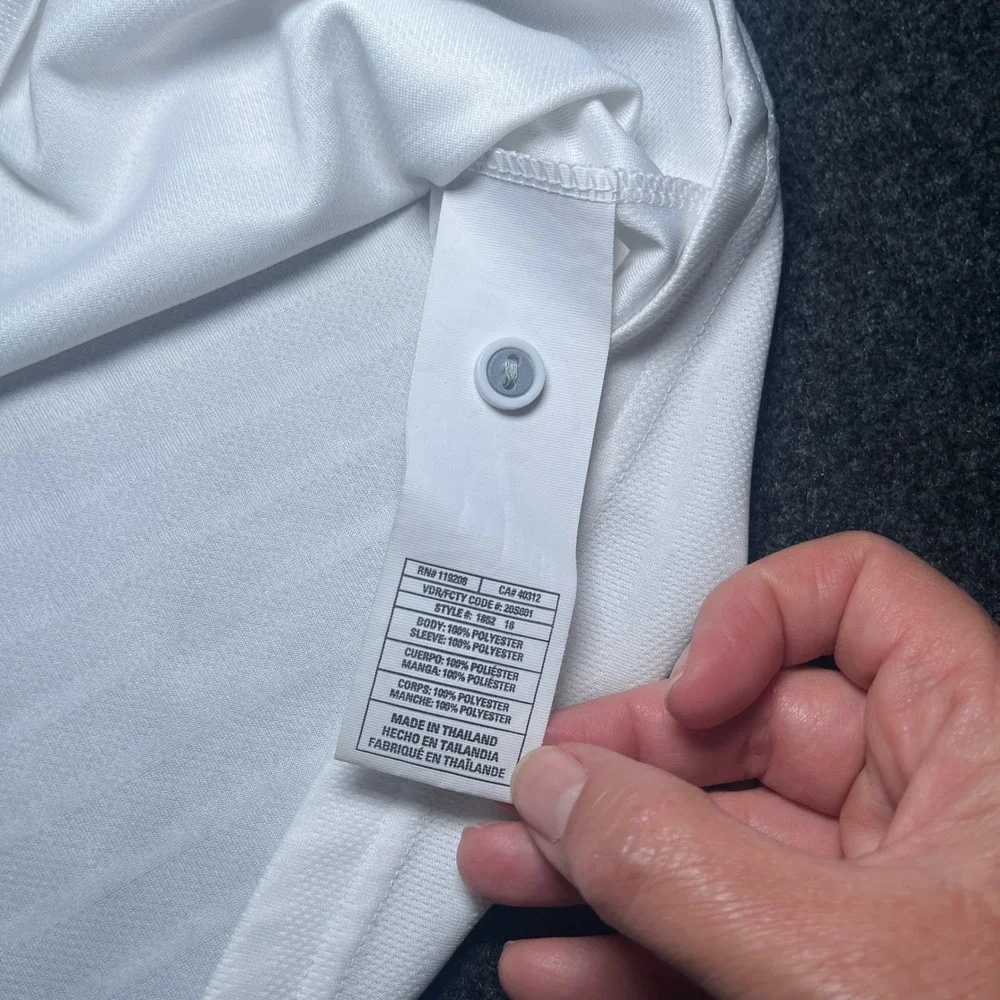 Adidas‎ Polo Shirt Mens Medium White Purple ECU Pirates Climalite Golf